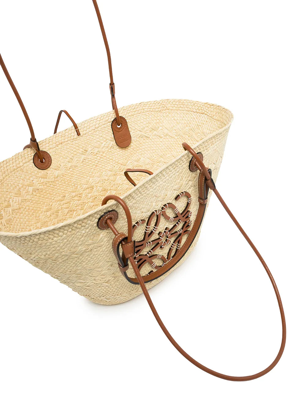 LOEWEAnagram straw basket tote bag