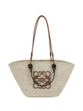 LOEWEAnagram straw basket tote bag
