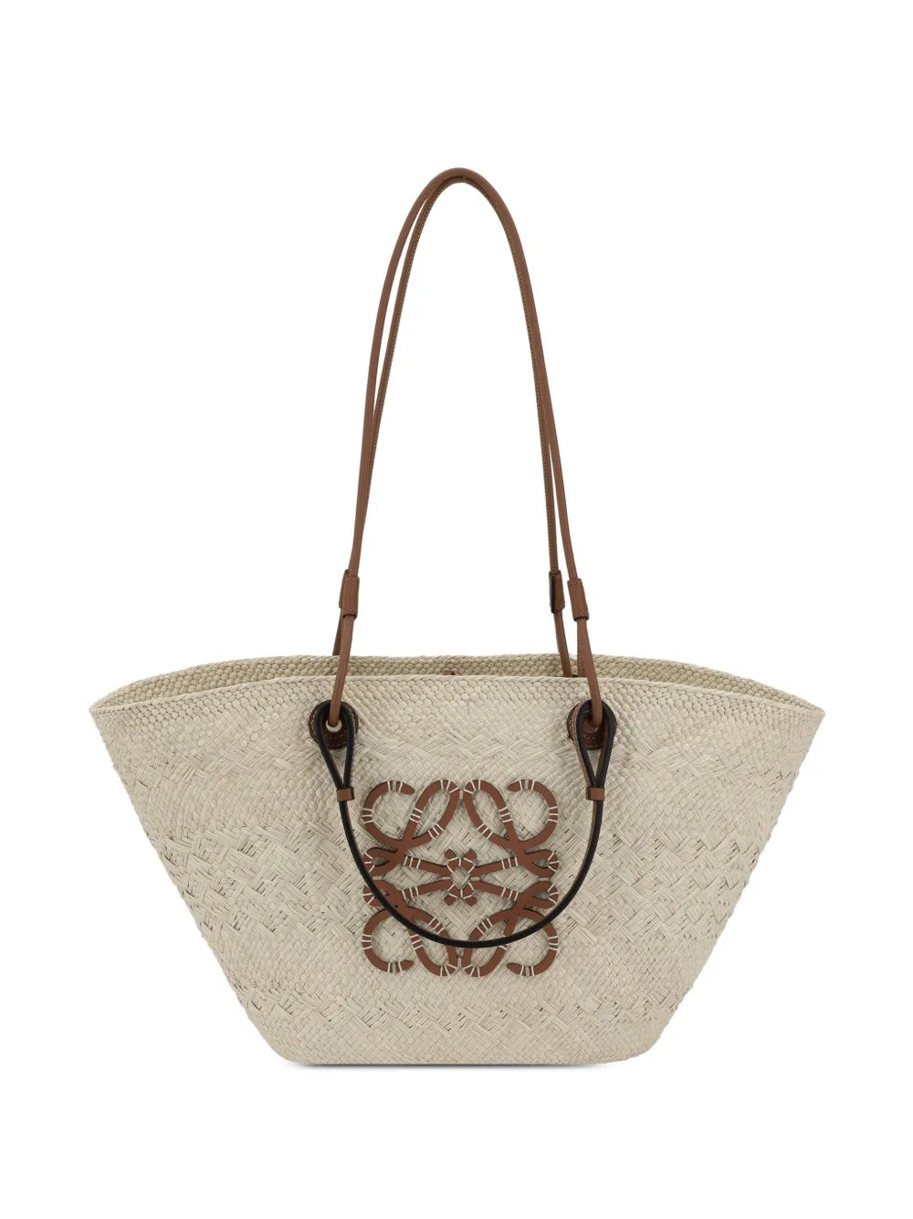LOEWEAnagram straw basket tote bag