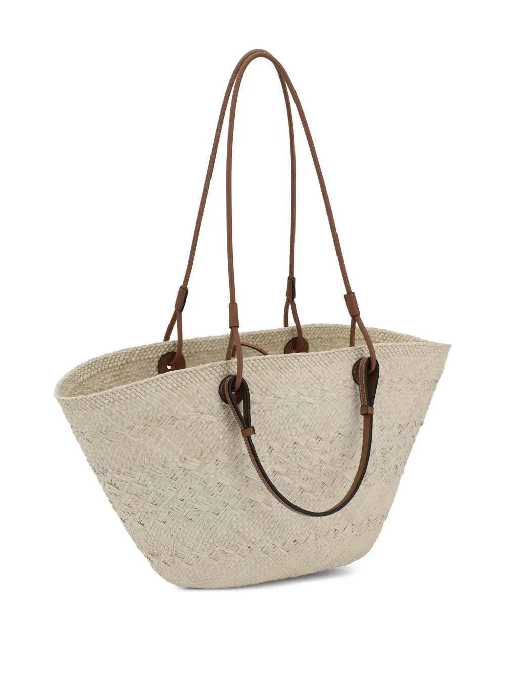 LOEWEAnagram straw basket tote bag