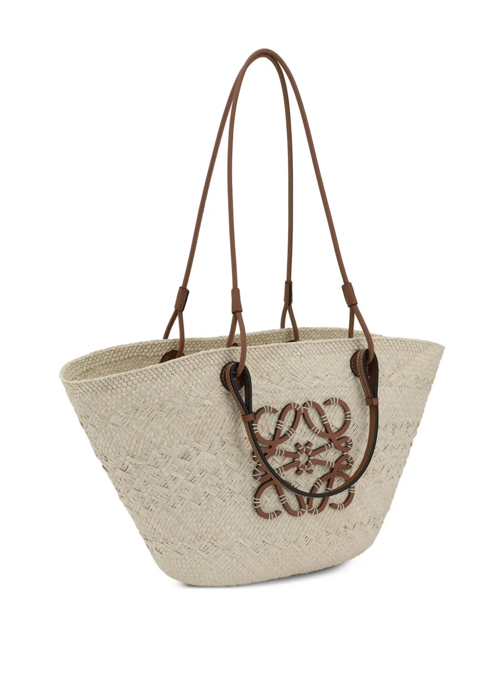 LOEWEAnagram straw basket tote bag