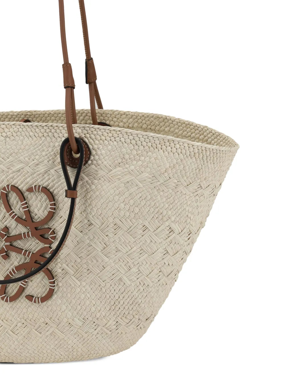LOEWEAnagram straw basket tote bag
