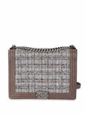 Pre-OwnedCHANEL Pre-Ownedlarge Boy Chanel tweed shoulder bag