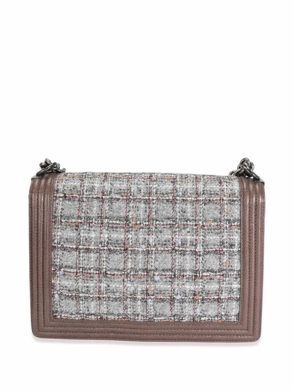 Pre-OwnedCHANEL Pre-Ownedlarge Boy Chanel tweed shoulder bag