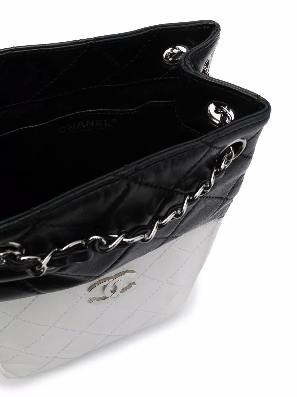 Pre-OwnedCHANEL Pre-Owned2008-2009 bicolour CC logo shoulder bag