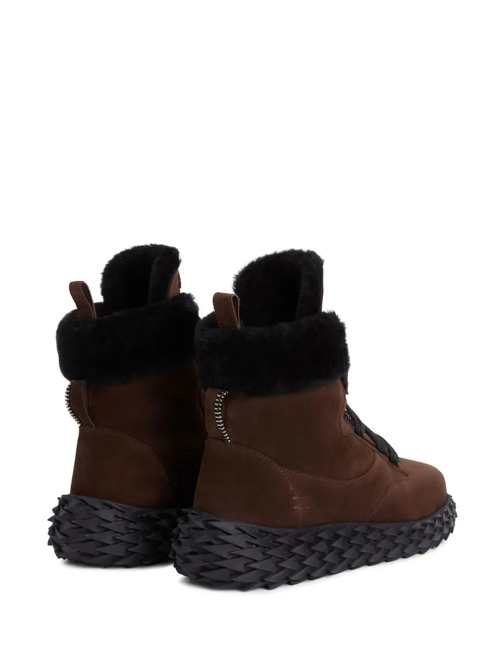Giuseppe Zanotti Shearling-Trim Hi-Top Sneakers
