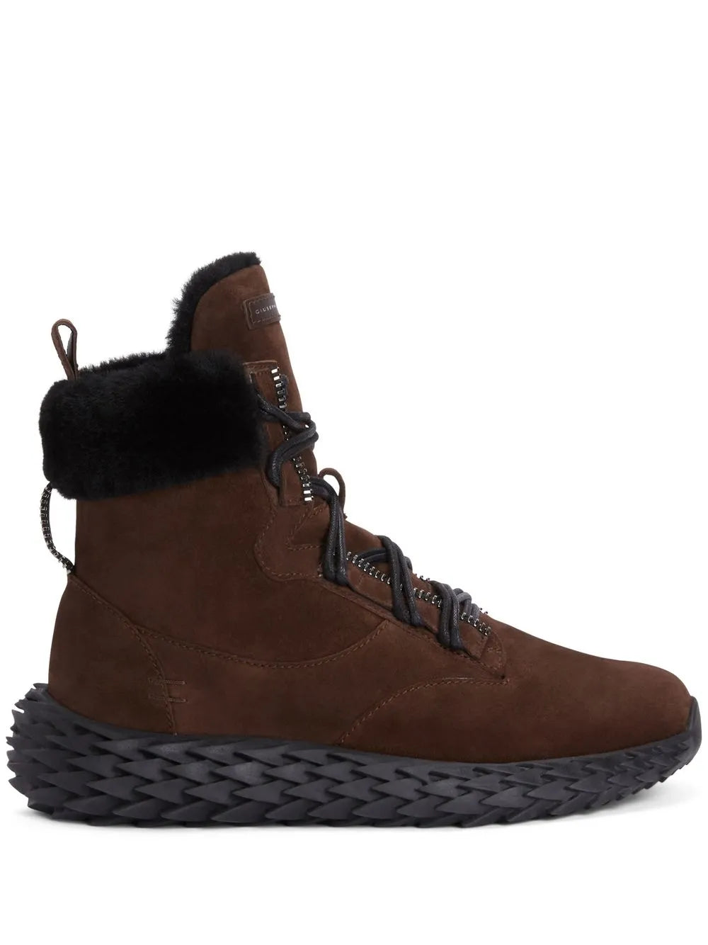 Giuseppe Zanotti Shearling-Trim Hi-Top Sneakers