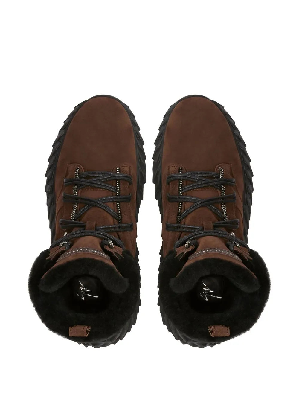 Giuseppe Zanotti Shearling-Trim Hi-Top Sneakers