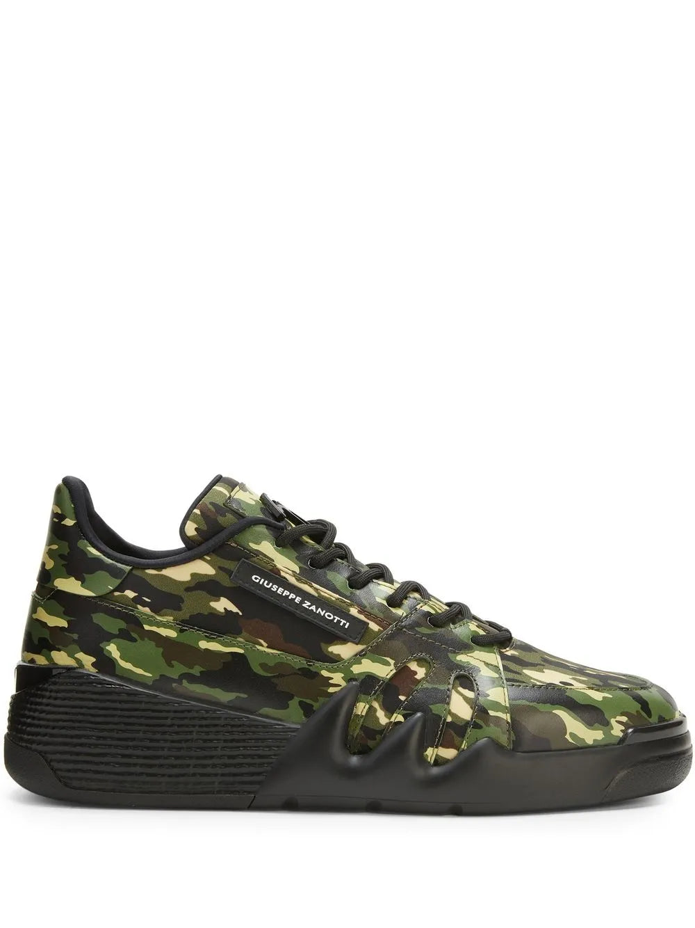 Giuseppe Zanotti Talon Camouflage Lace-Up Low-Top Sneakers
