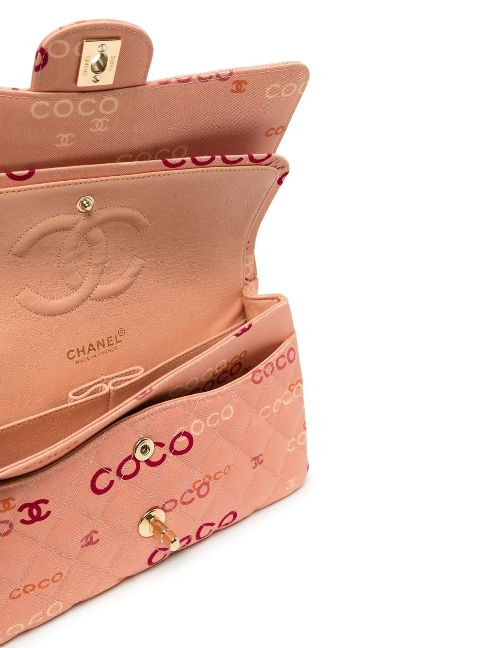 Pre-OwnedCHANEL Pre-Owned2002 logo print Double Flap shoulder bag