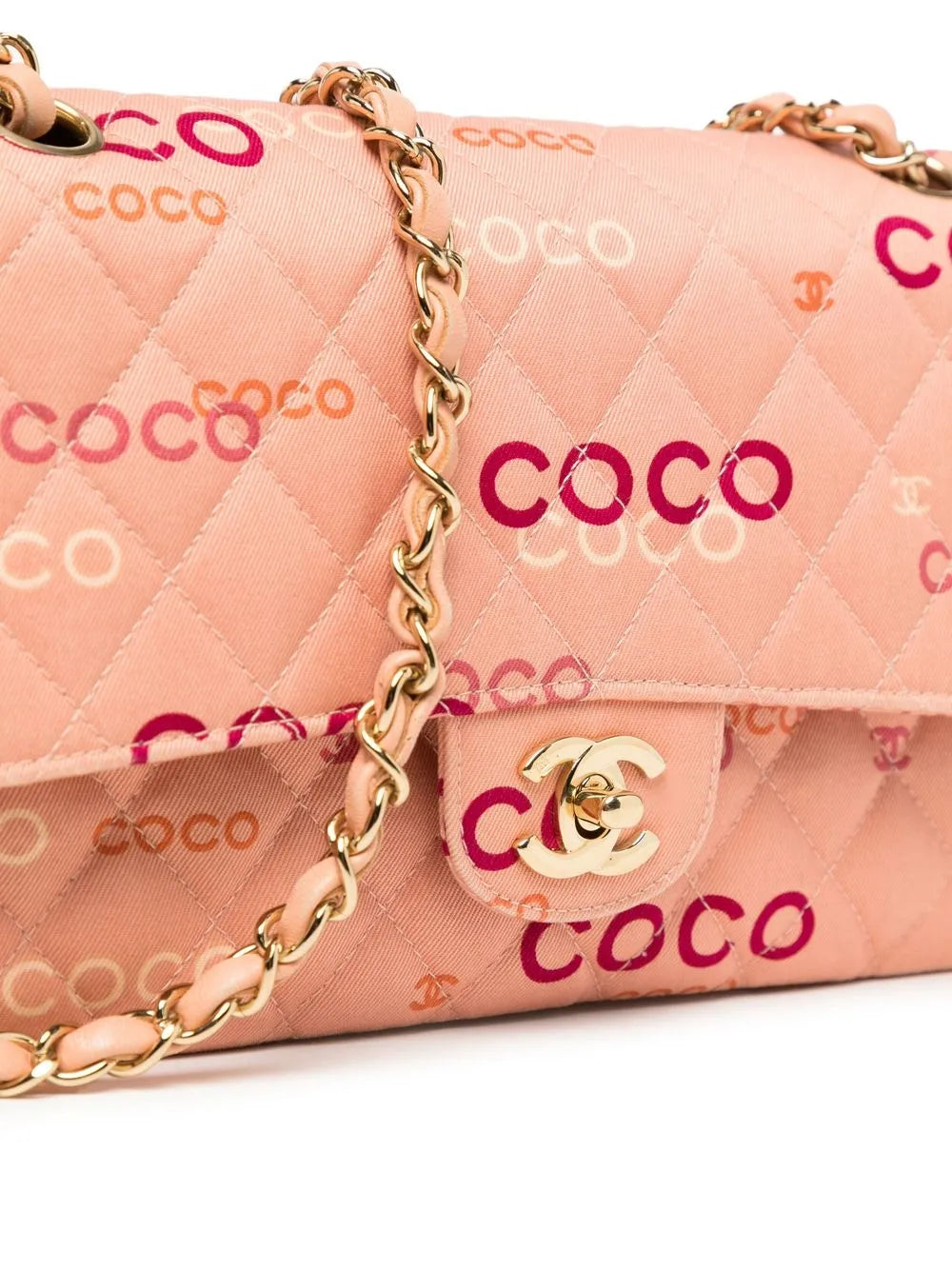 Pre-OwnedCHANEL Pre-Owned2002 logo print Double Flap shoulder bag