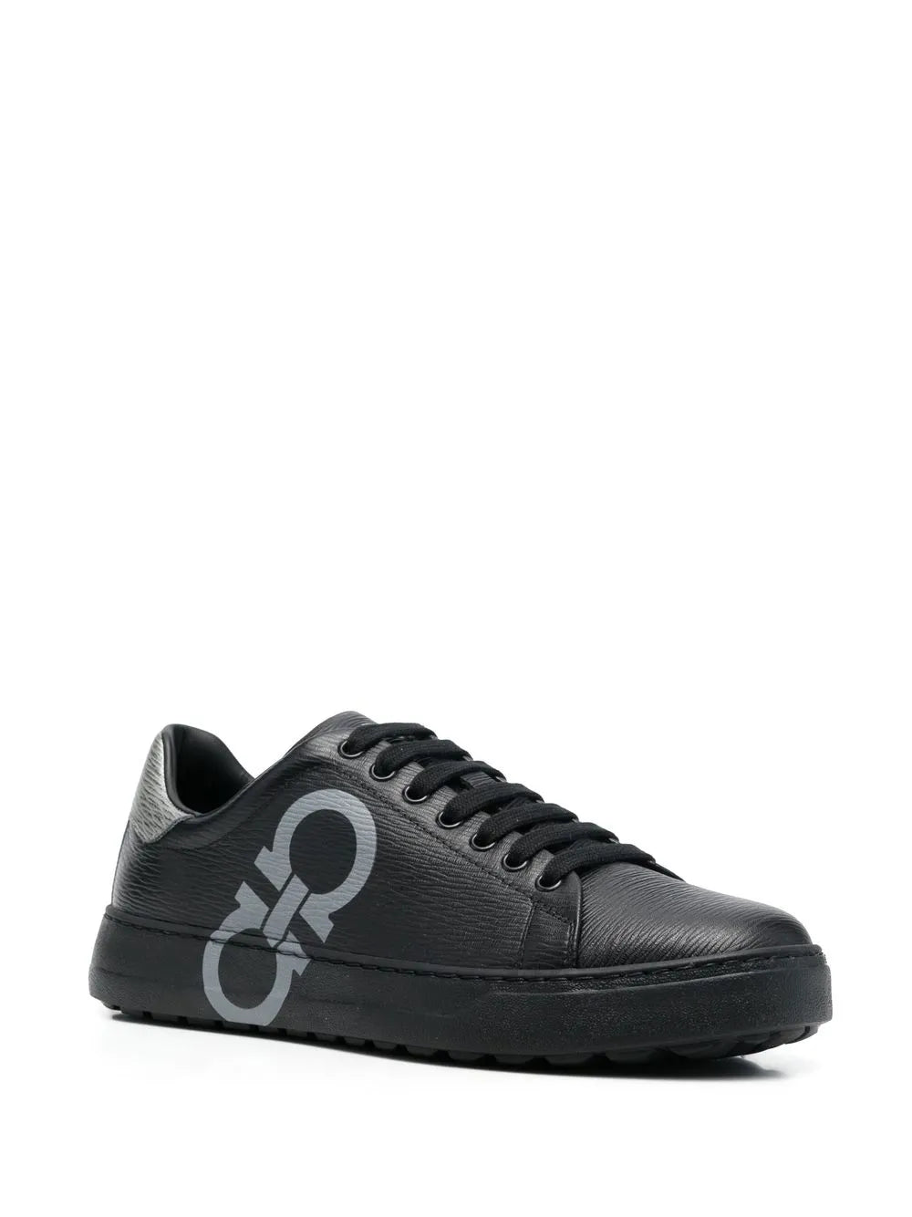 Ferragamo Gancini Logo-Print Low-Top Sneakers