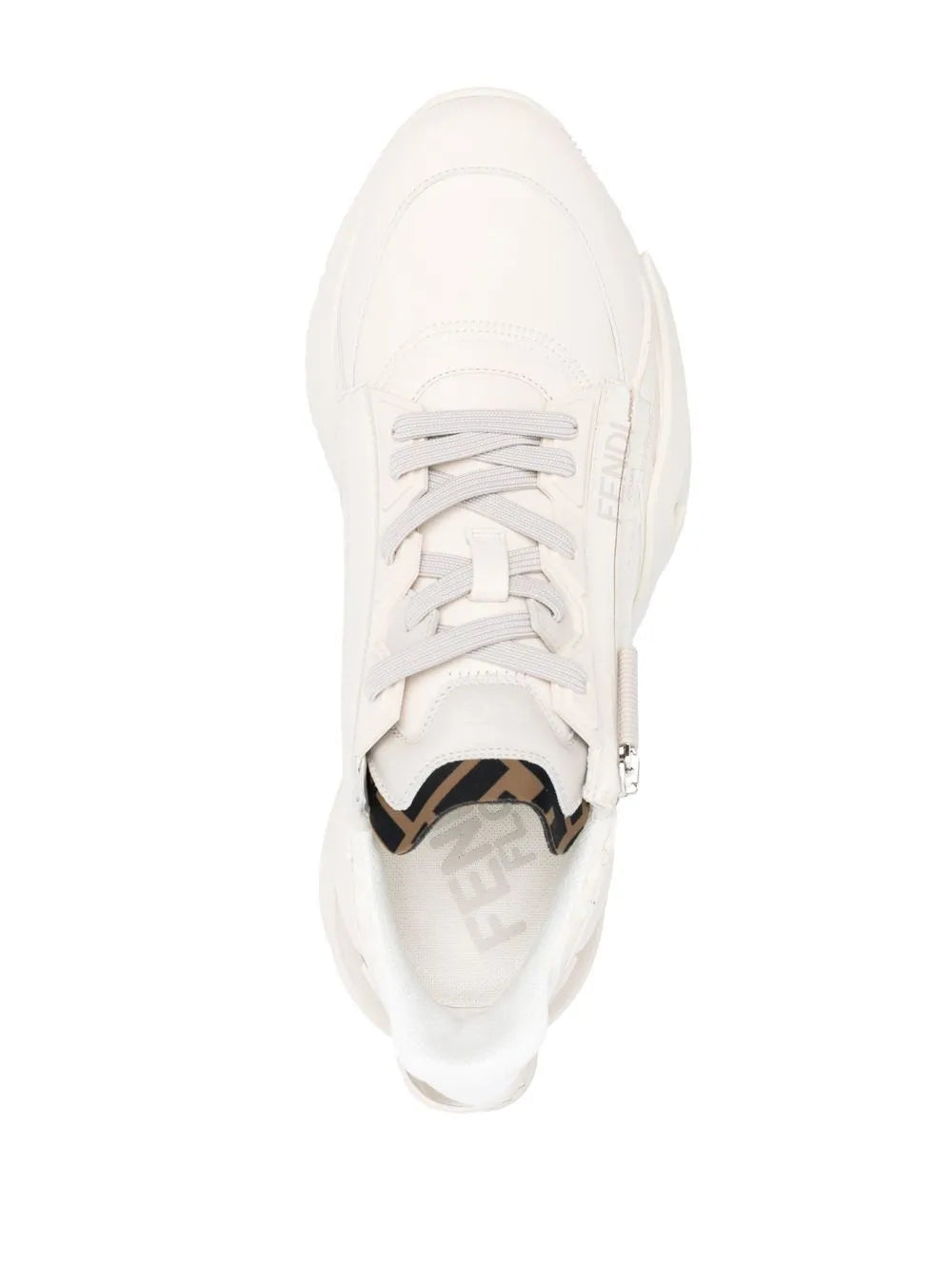 Fendi Flow Leather Low-Top Sneakers