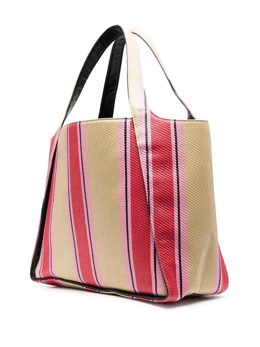 Stella McCartneystriped logo-print tote bag