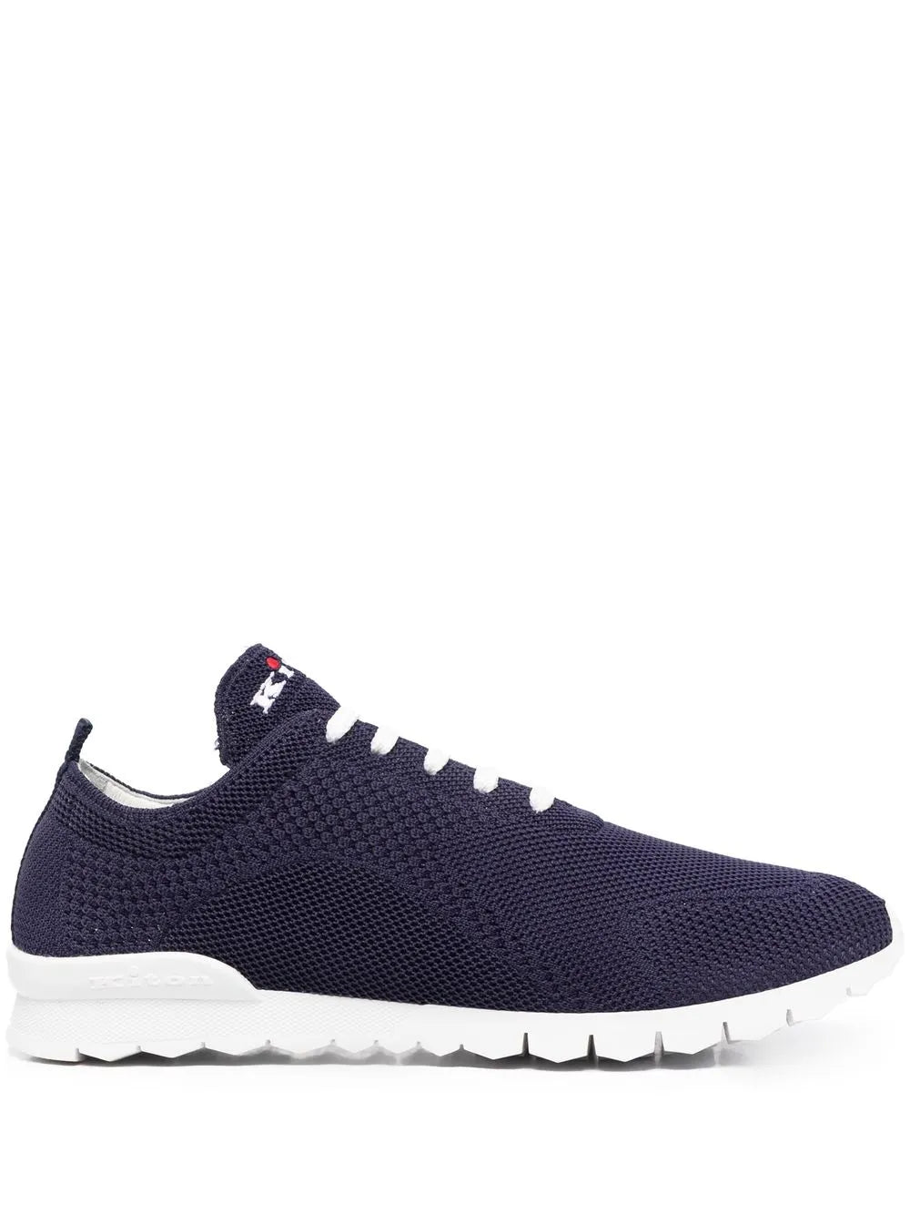 Kiton Logo-Embroidered Knit Sneakers