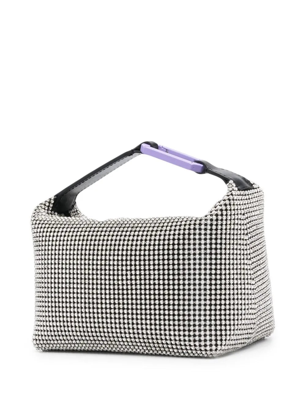 EAcrystal-embellished moon bag