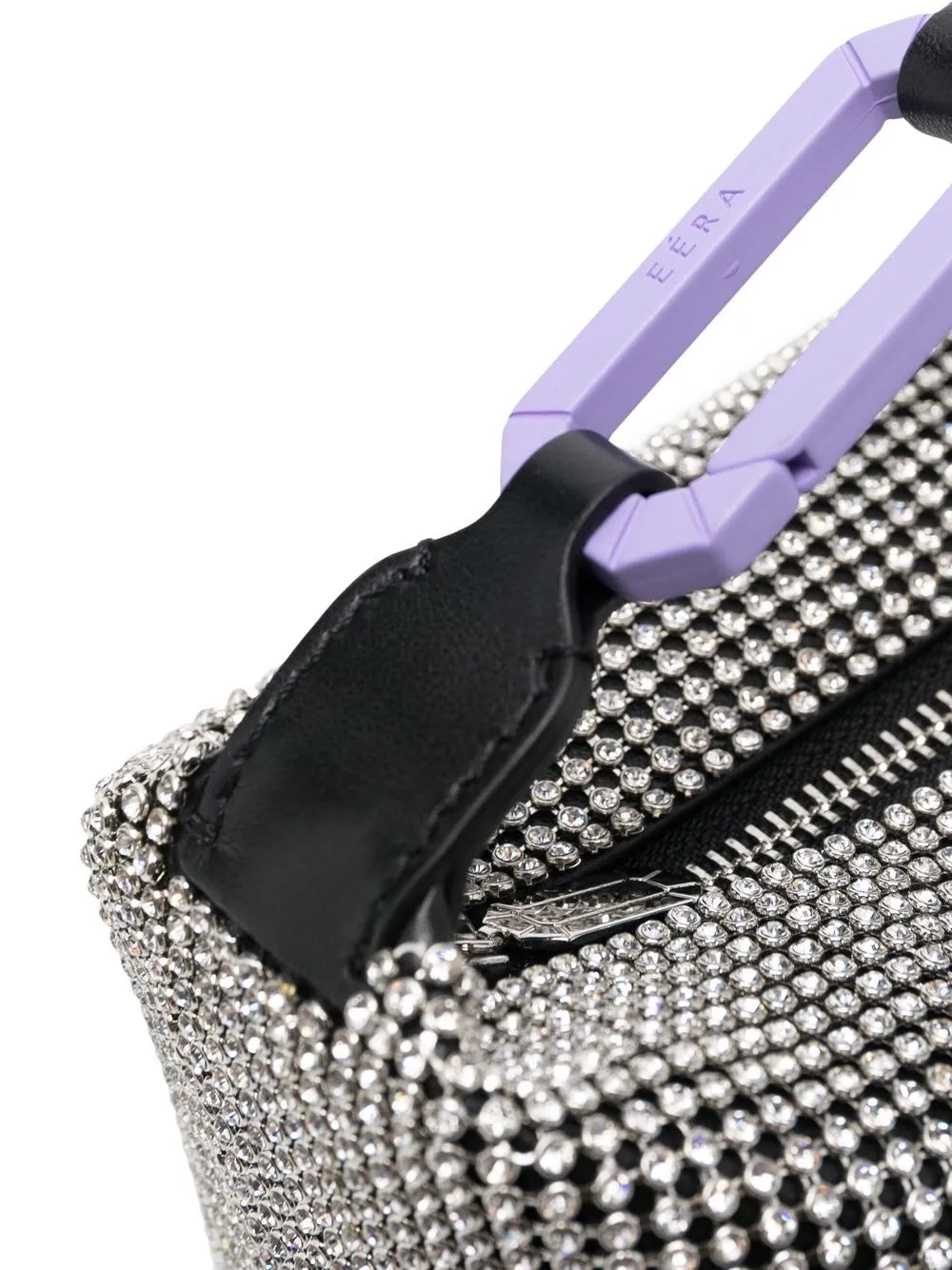 EAcrystal-embellished moon bag