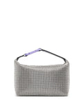 EAcrystal-embellished moon bag