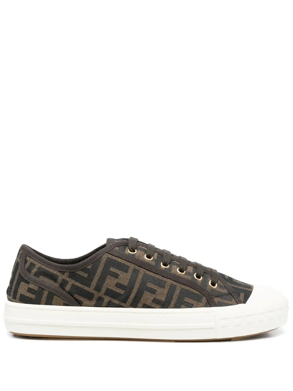 Fendi Jacquard-Logo Low-Top Sneakers