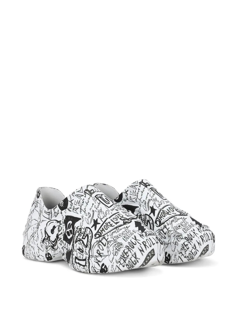 Dolce & Gabbana Toy Graffiti-Print Low-Top Sneakers
