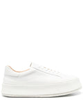 Jil Sander Lace-Up Leather Platform Sneakers