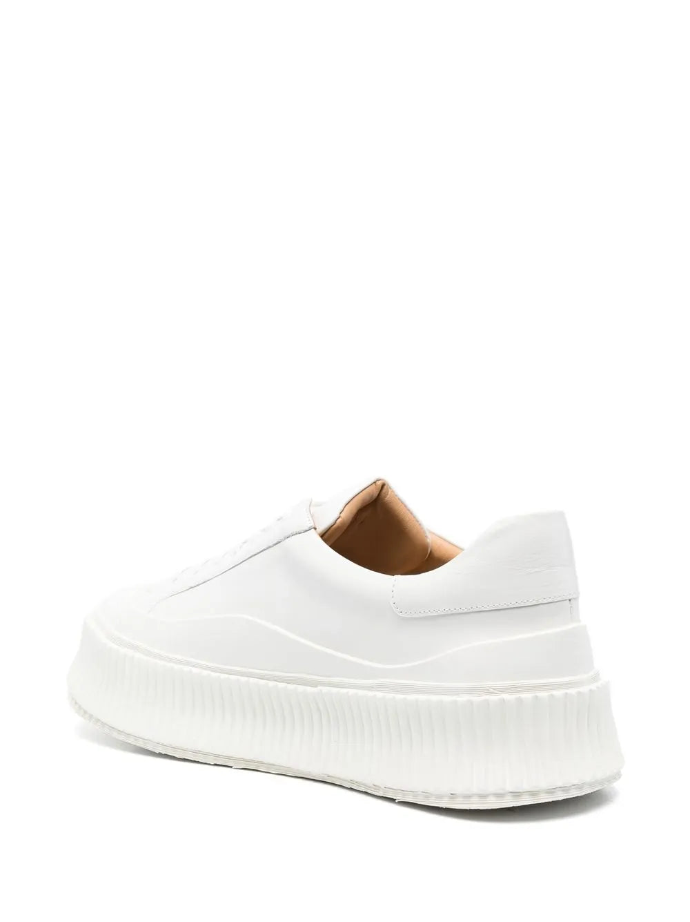 Jil Sander Lace-Up Leather Platform Sneakers