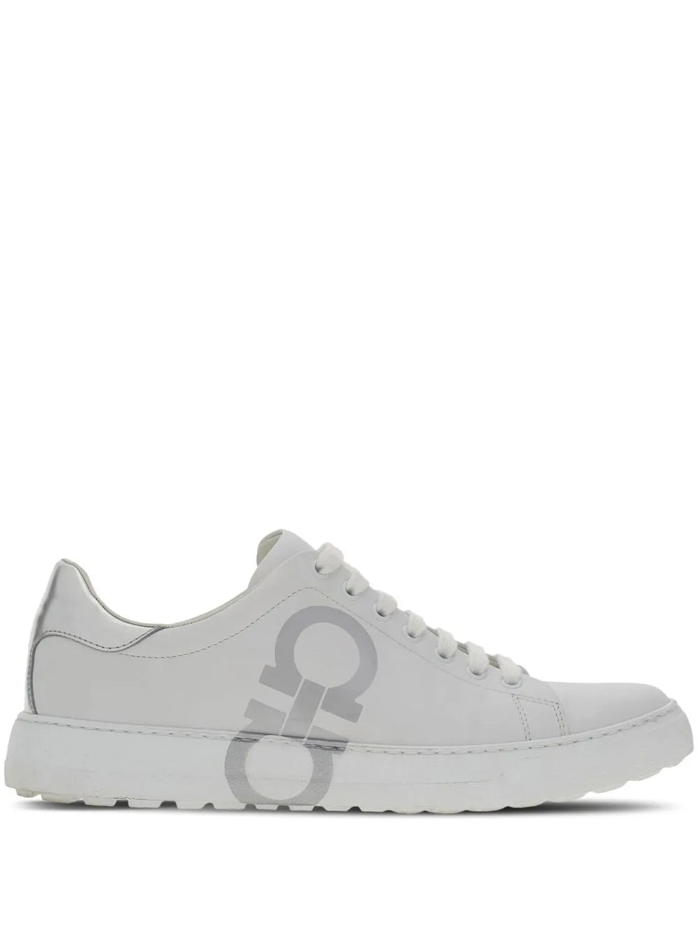 Ferragamo Gancini-Print Lace-Up Sneakers