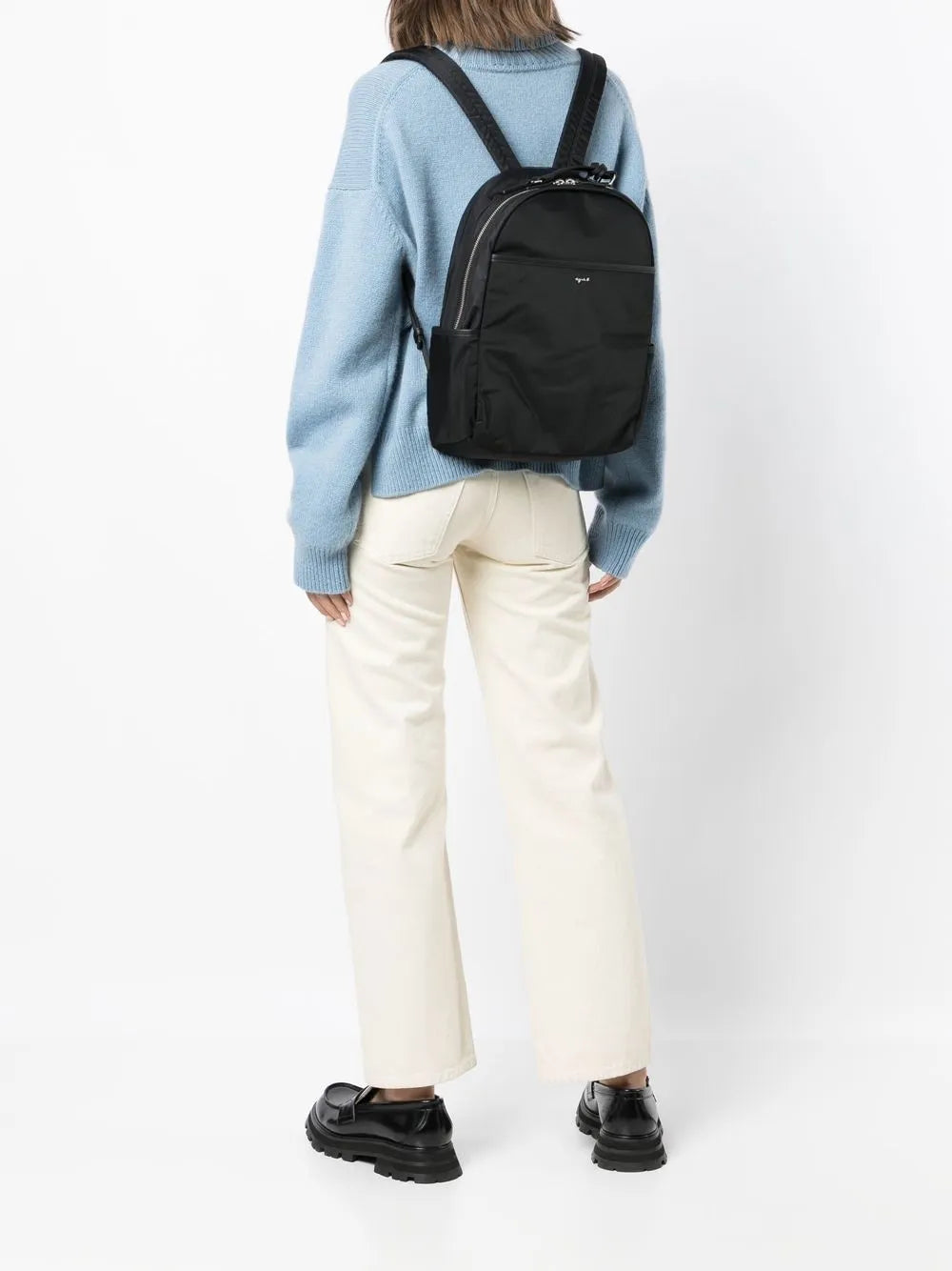 agn? b. logo-charm zip-around backpack