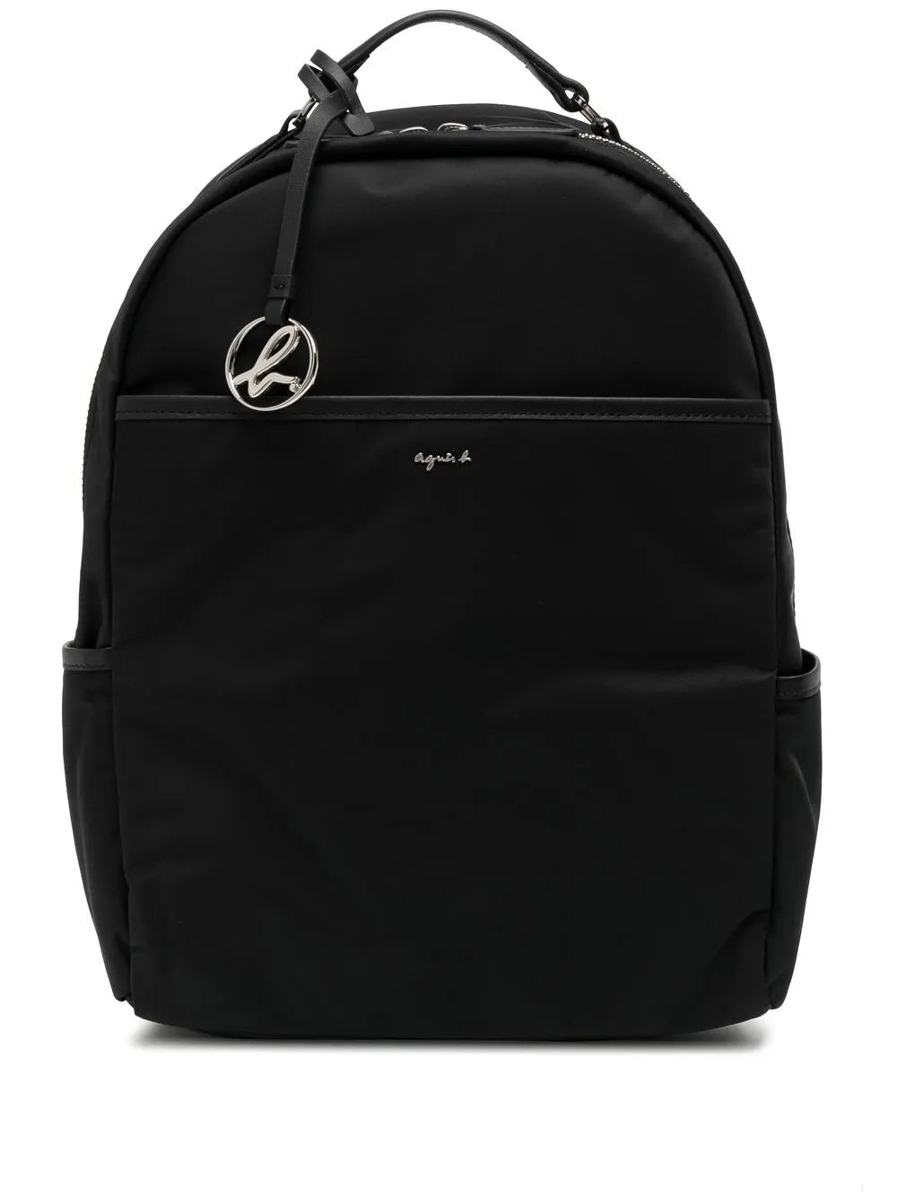 agn? b. logo-charm zip-around backpack