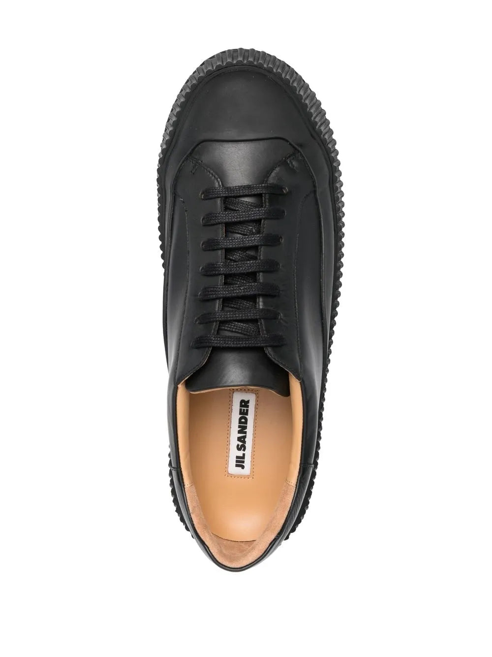 Jil Sander Lace-Up Leather Platform Sneakers