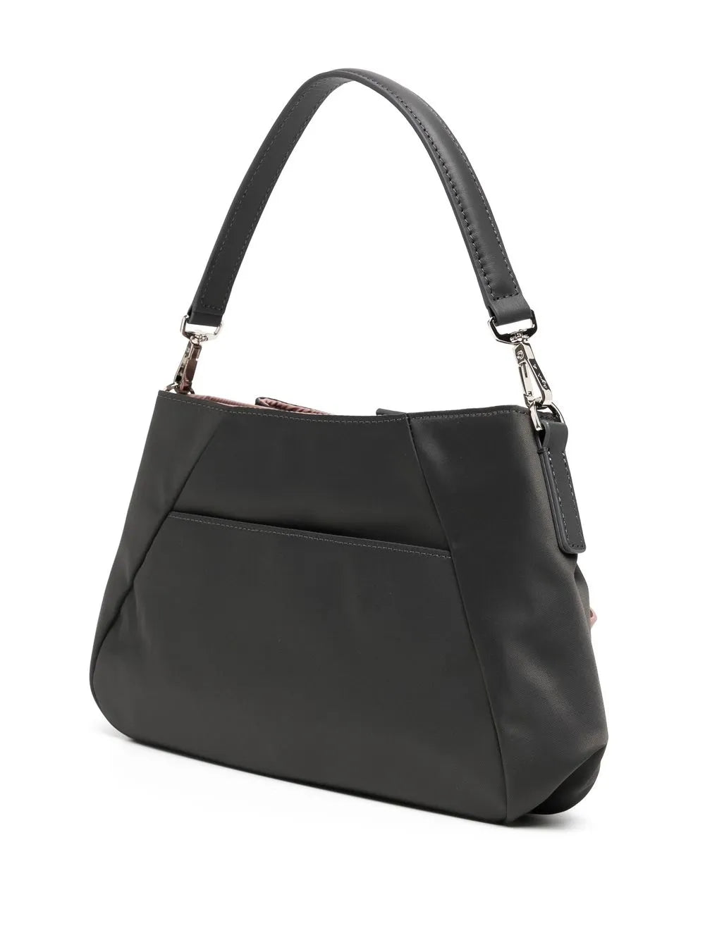 agnès b. logo-plaque satin shoulder bag