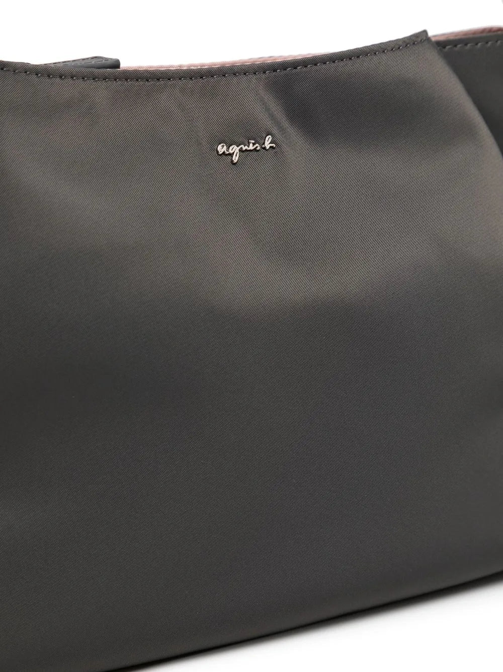 agnès b. logo-plaque satin shoulder bag
