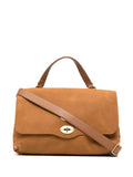 Zanellatotwist-lock calf leather tote bag