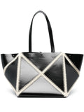 Nanushkawhipstitch-trim detail tote bag