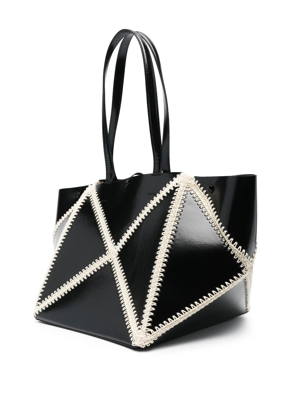 Nanushkawhipstitch-trim detail tote bag