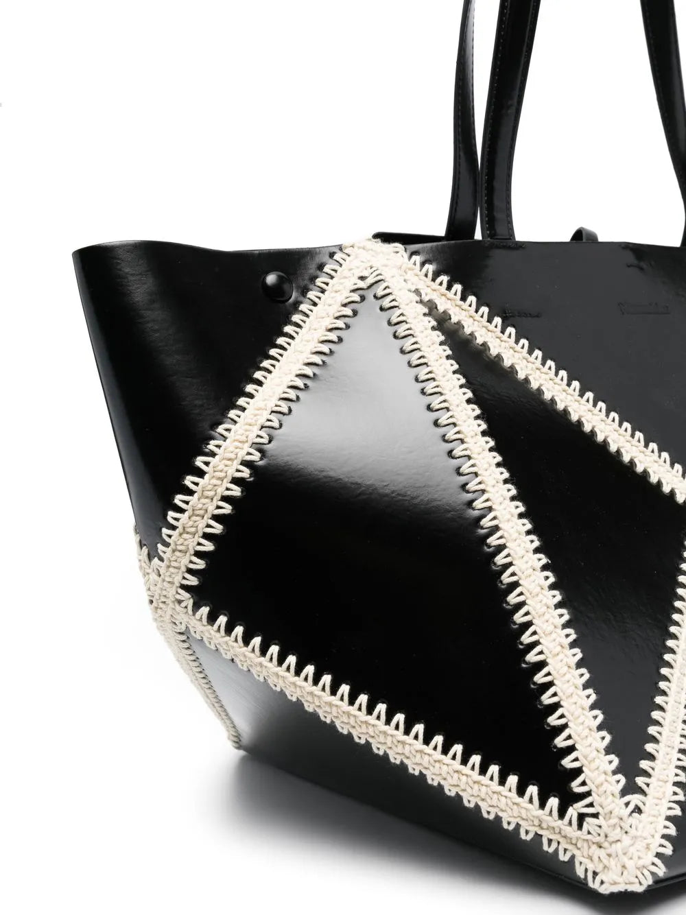 Nanushkawhipstitch-trim detail tote bag