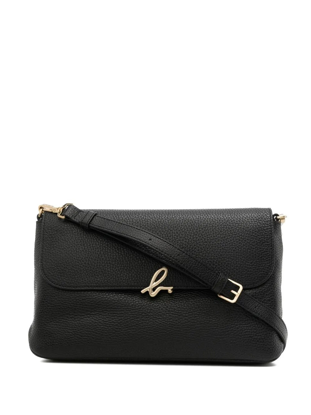agnès b. grained-leather satchel