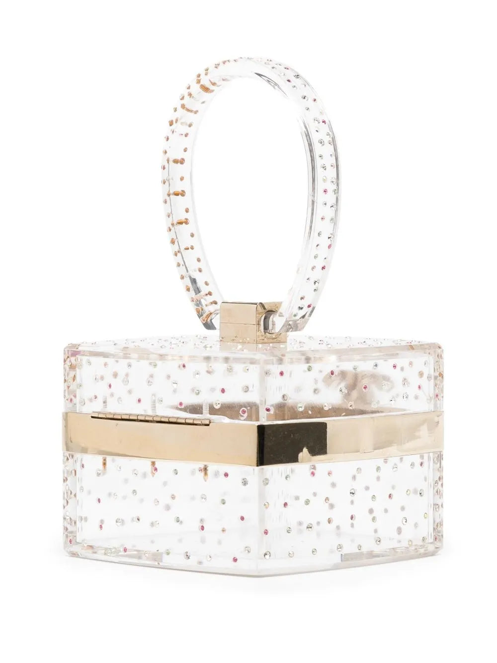 Pre-OwnedCHANEL Pre-Owned2004 mini rhinestone-embellished CC vanity handbag