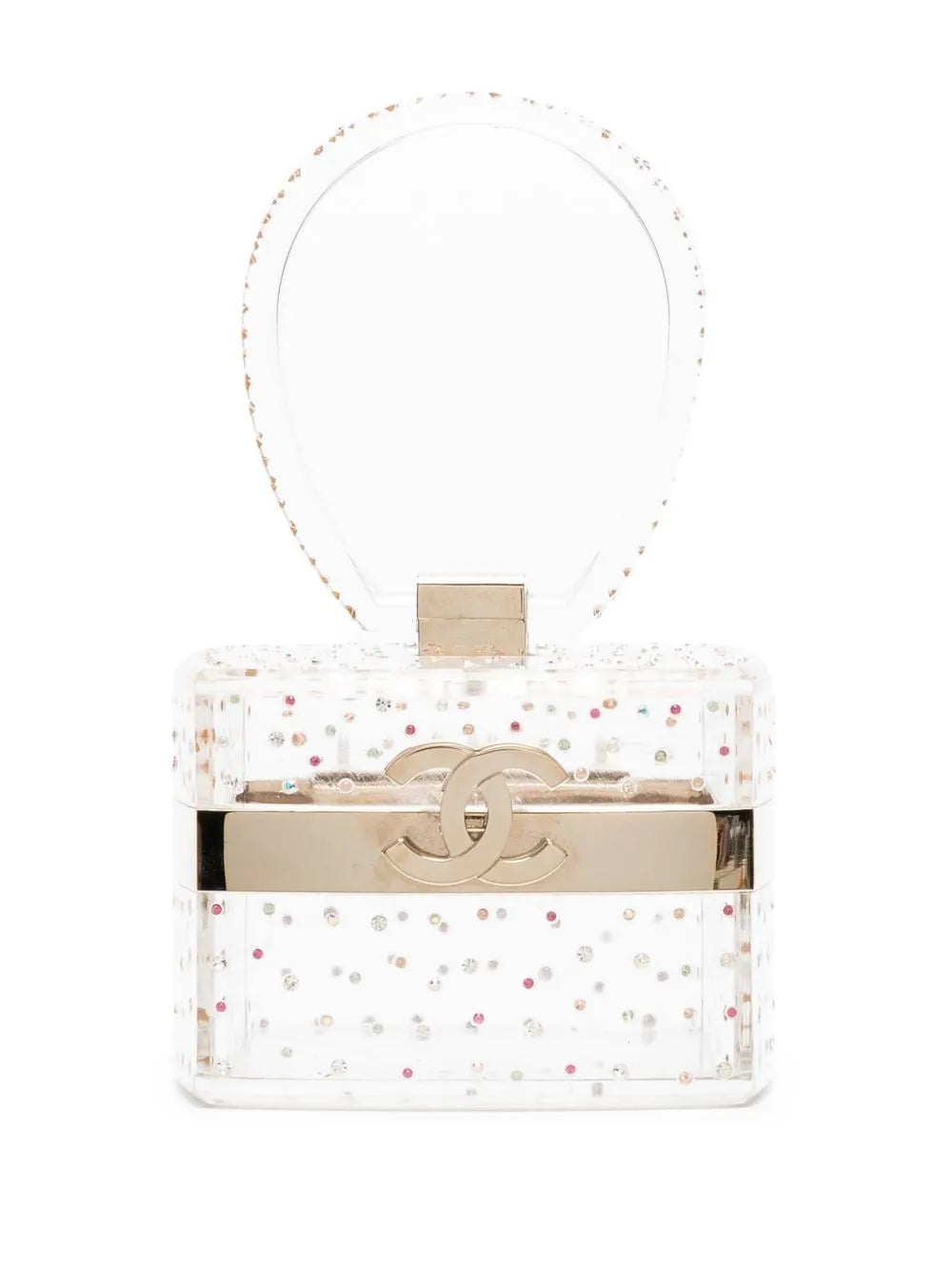 Pre-OwnedCHANEL Pre-Owned2004 mini rhinestone-embellished CC vanity handbag