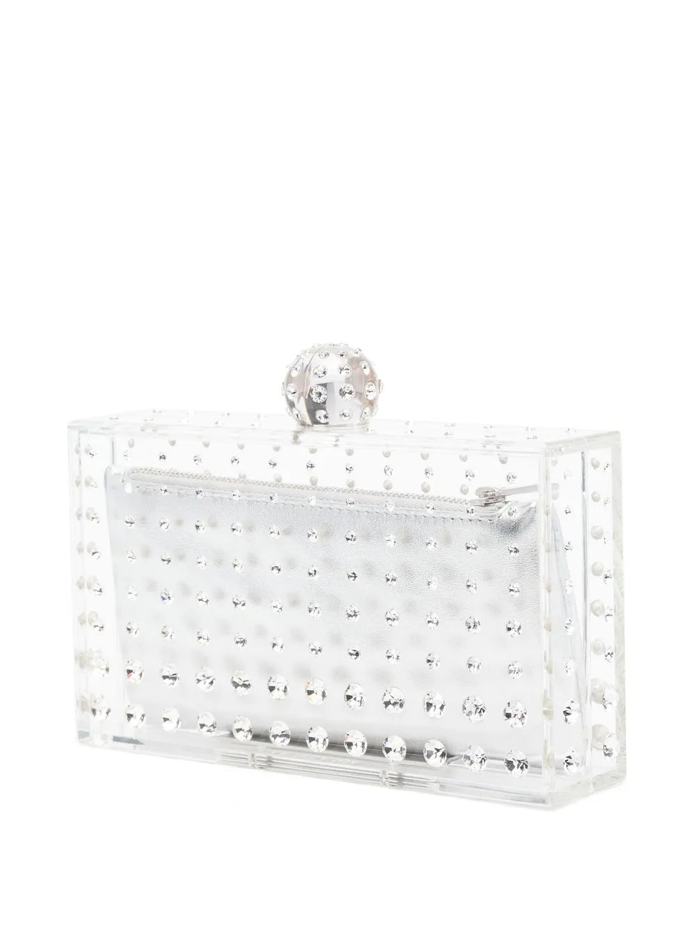 AquazzuraTequila rhinestone-embellished clutch bag