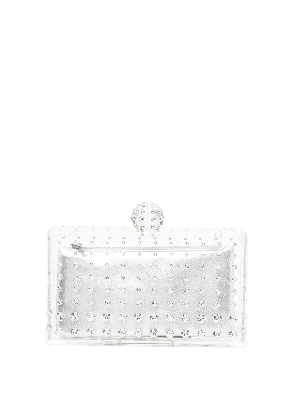 AquazzuraTequila rhinestone-embellished clutch bag