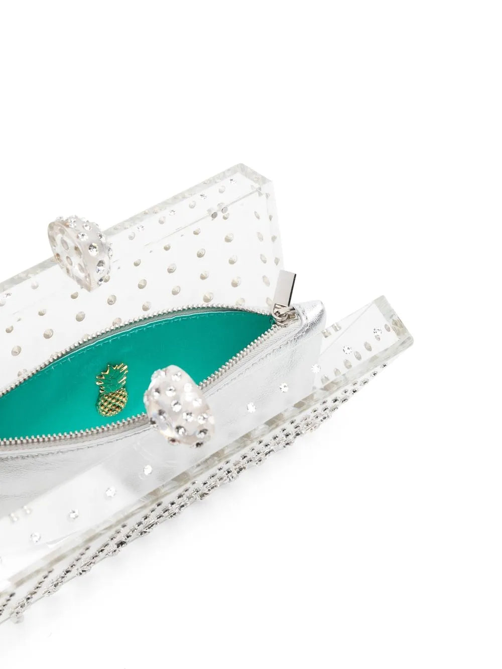 AquazzuraTequila rhinestone-embellished clutch bag