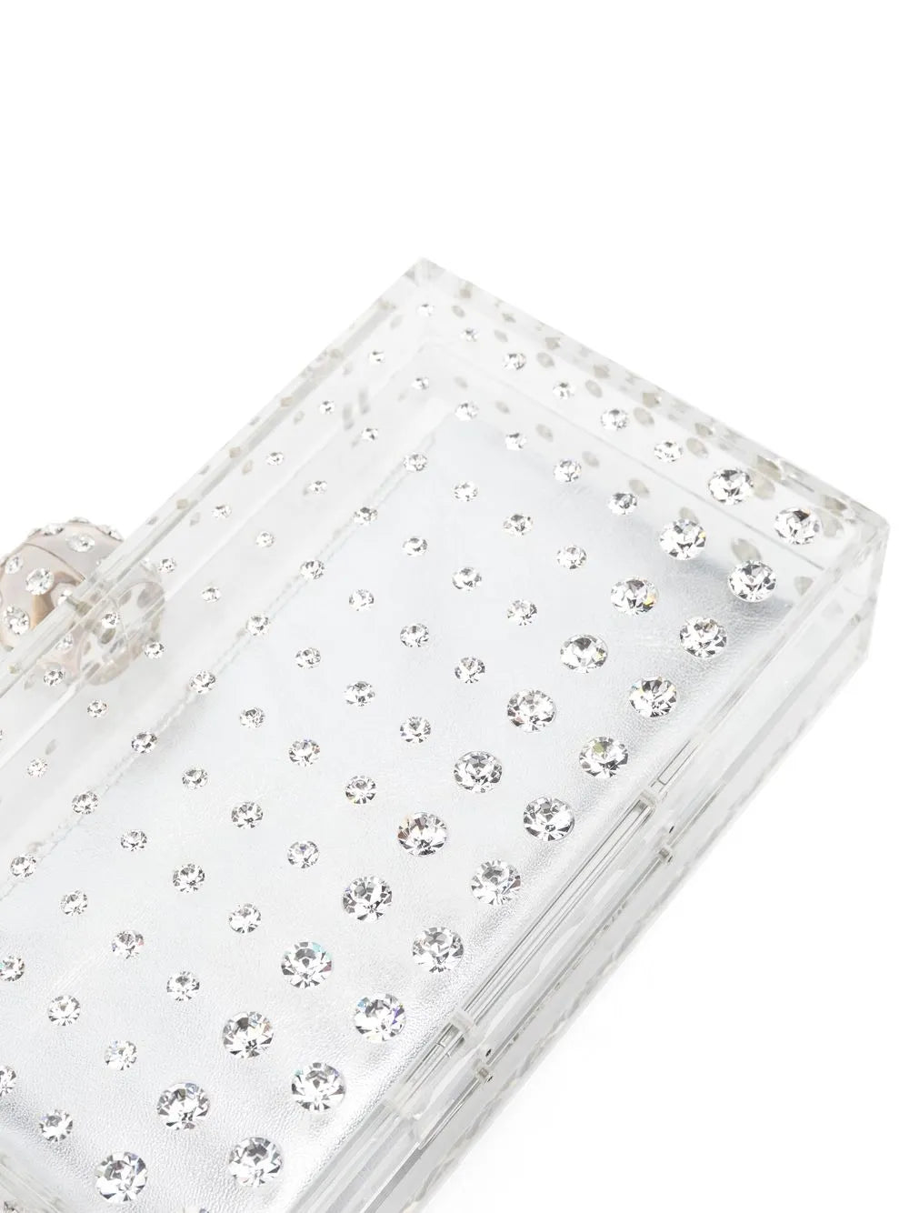 AquazzuraTequila rhinestone-embellished clutch bag