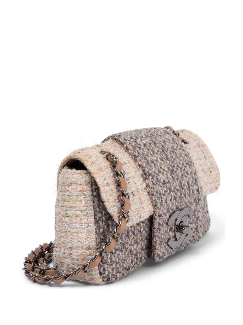Pre-OwnedCHANEL Pre-Owned2004 small Tweed Classic Flap shoulder bag
