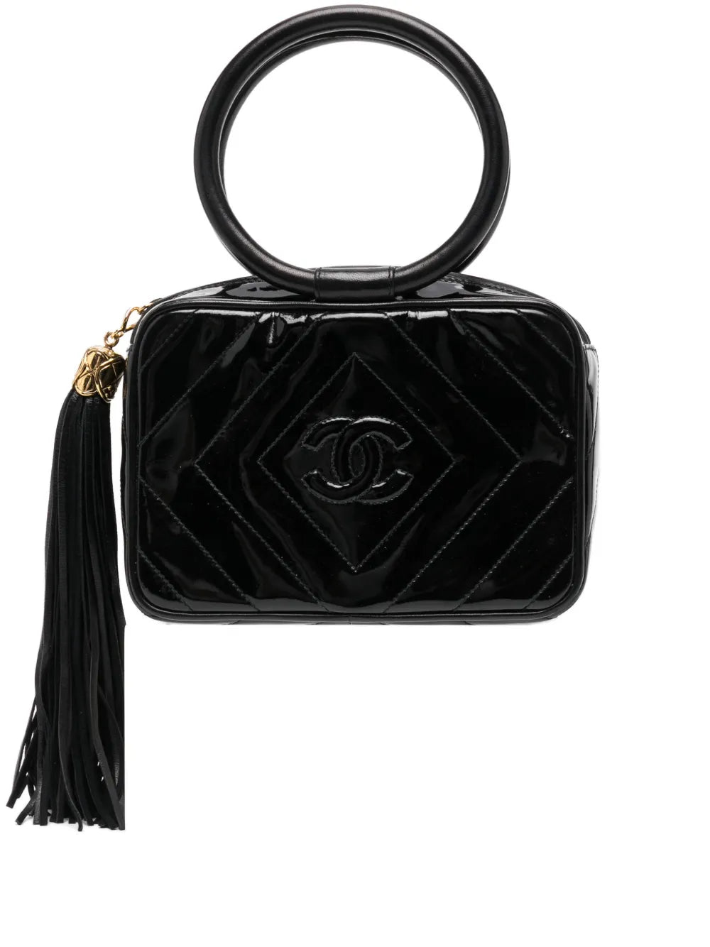 Pre-OwnedCHANEL Pre-Owned1990 Tassel Chevron tote bag