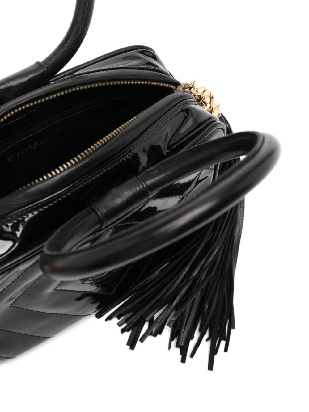 Pre-OwnedCHANEL Pre-Owned1990 Tassel Chevron tote bag