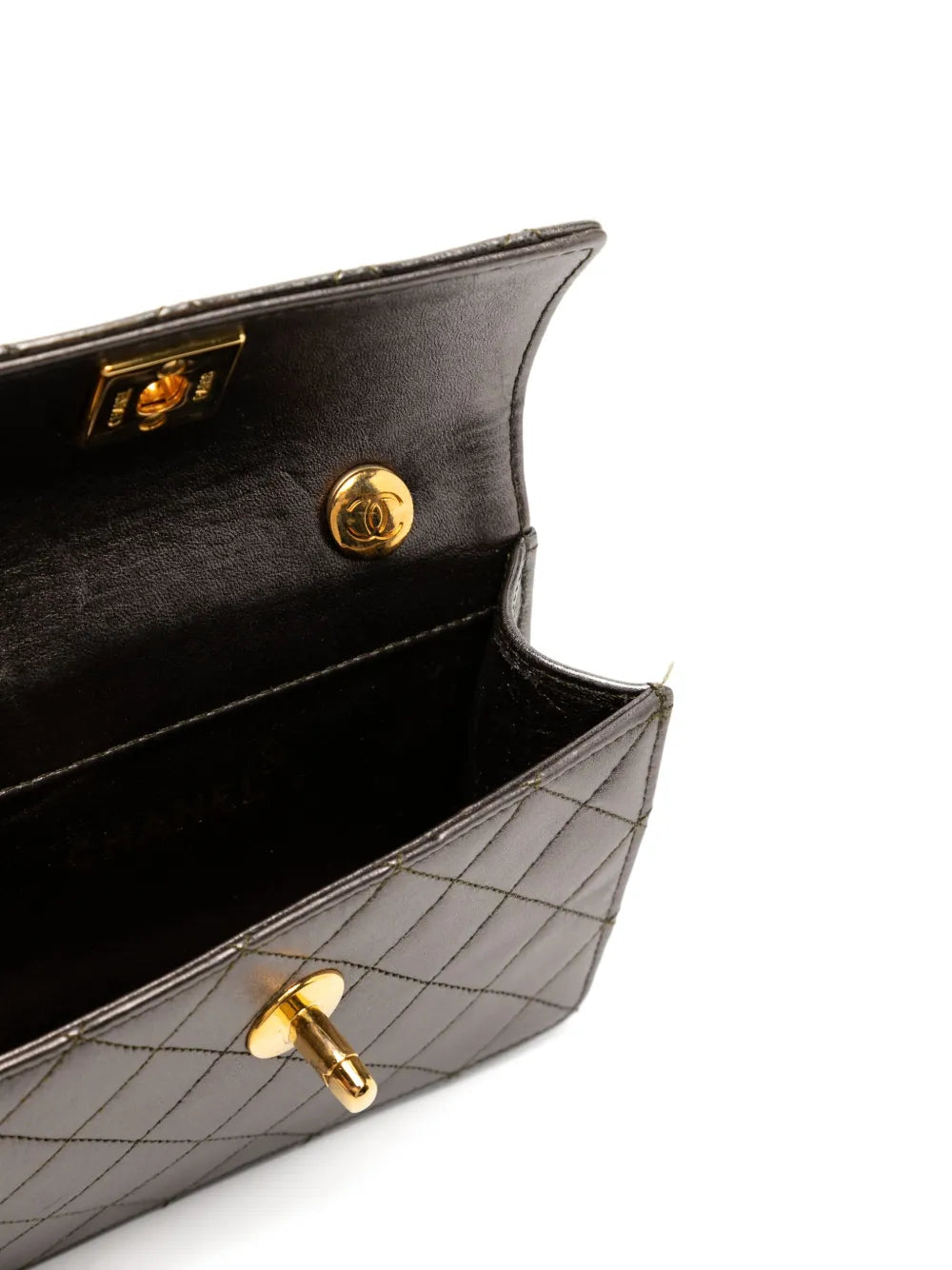 Pre-OwnedCHANEL Pre-Owned1989-1991s micro mini flag bag
