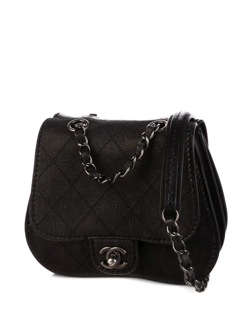 Pre-OwnedCHANEL Pre-Owned2013 small Saddle diamond-quilted shoulder bag