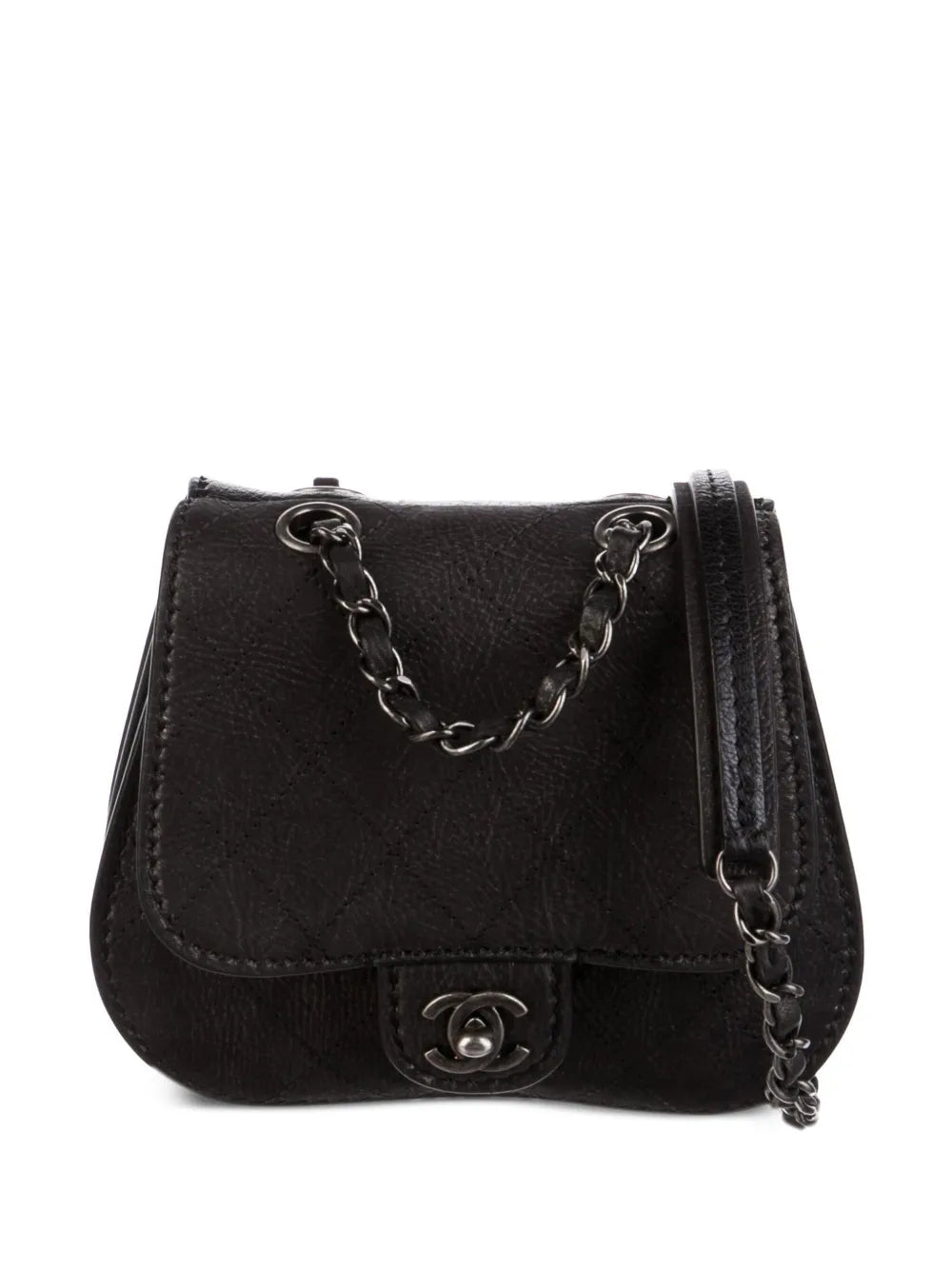Pre-OwnedCHANEL Pre-Owned2013 small Saddle diamond-quilted shoulder bag
