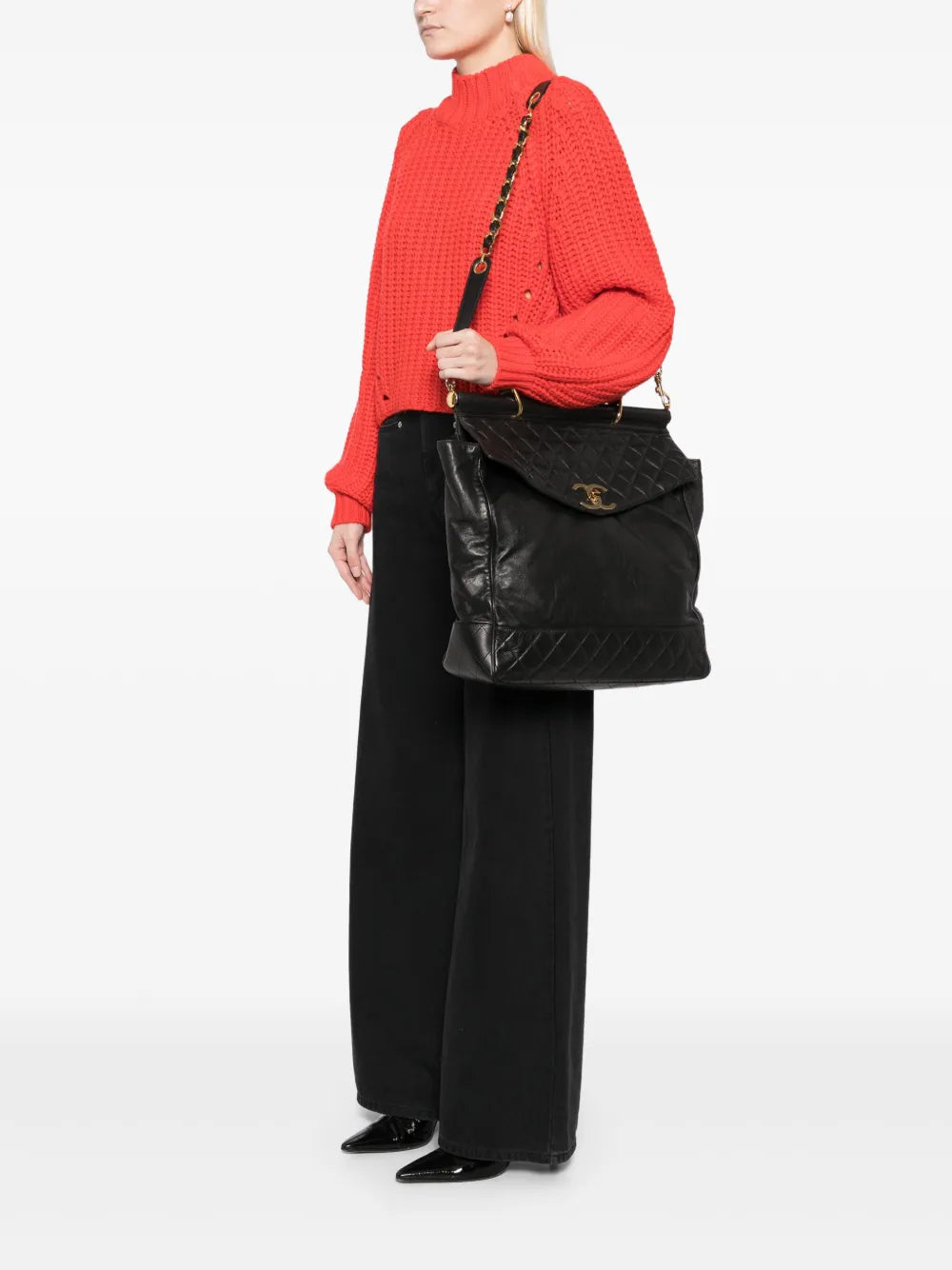 Pre-OwnedCHANEL Pre-Owned1990 quilted briefcase crossbody bag